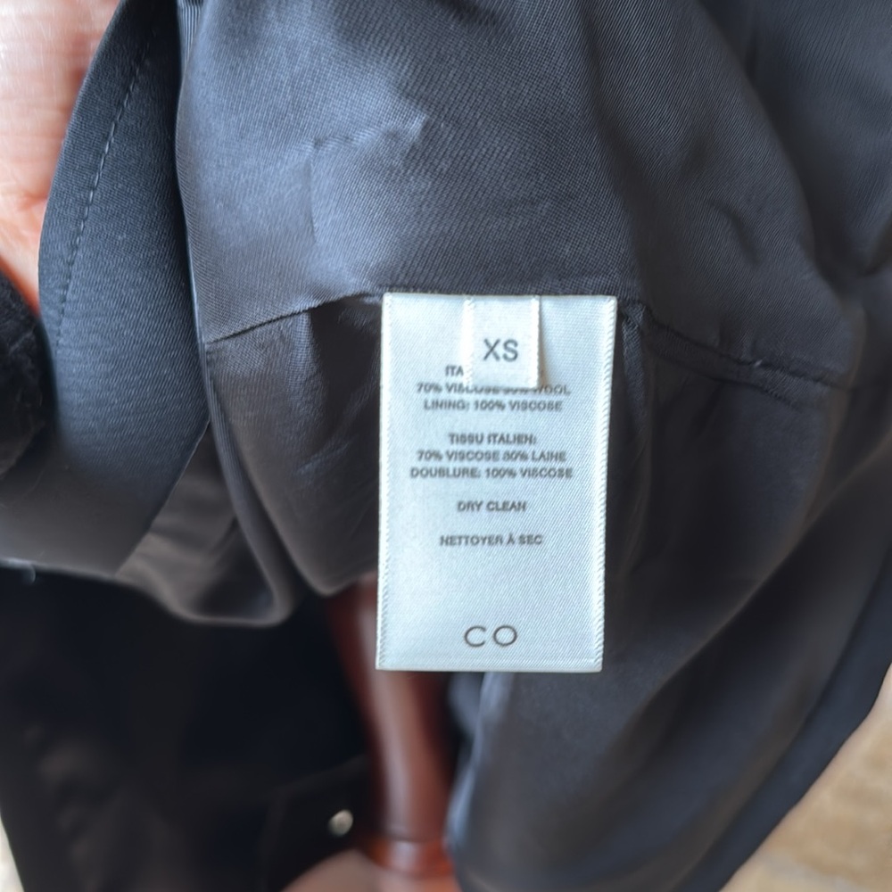 CO Black Wool Blend Midi Dress with Pockets, slit, Sculptural BNWT $1,025 - Picture 15 of 15